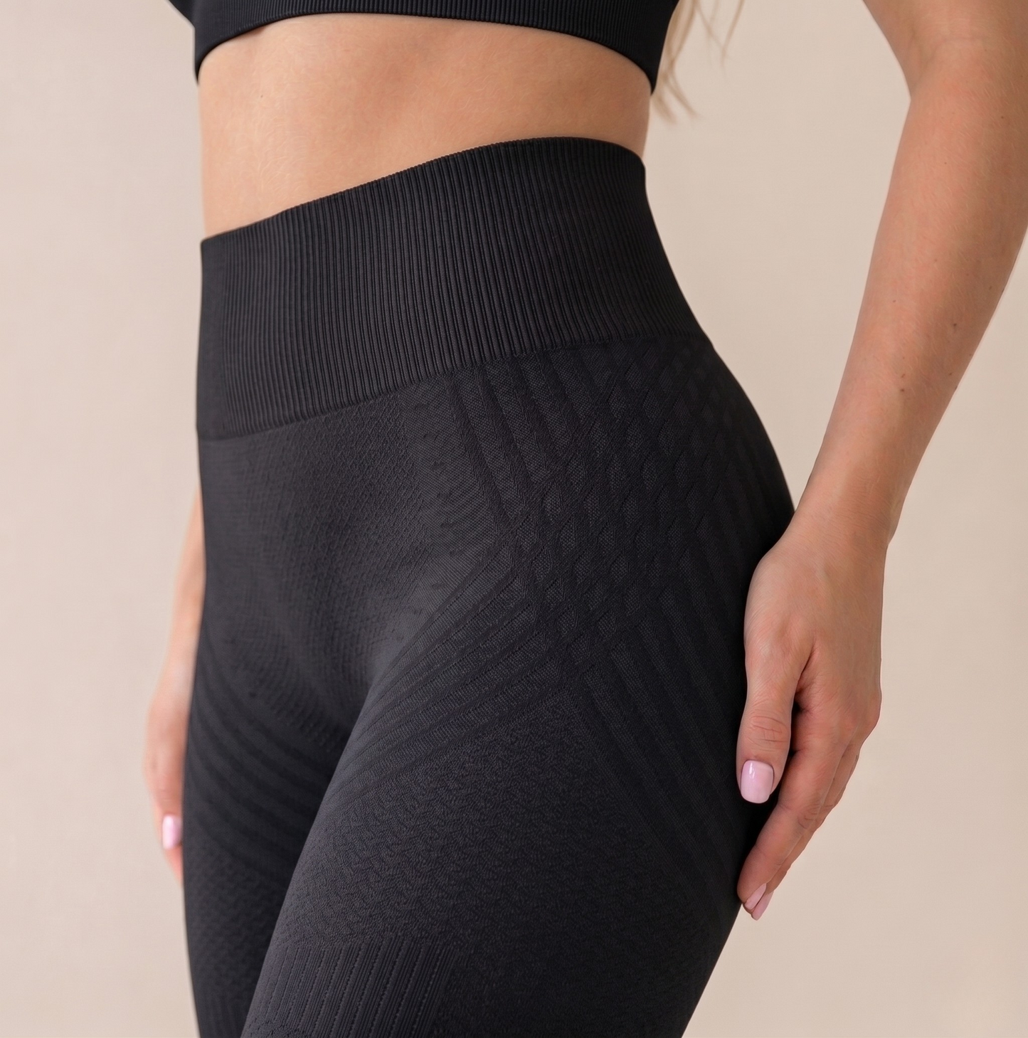 Legging Sculptant Taille Haute - Noir